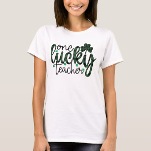 teacher St Patrick gifts one lucky teacher T-Shirt