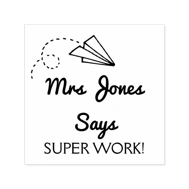 Teacher stamp sticker alternative paper plane (Design)