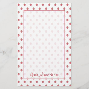 Teacher Stationery - Red Apple Pattern
