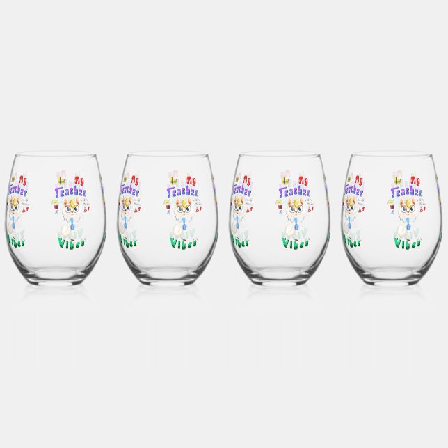 Teacher Stemless Wine Glass (Front)
