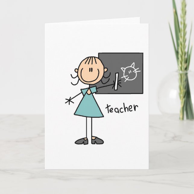 Teacher Stick Figure Card (Front)