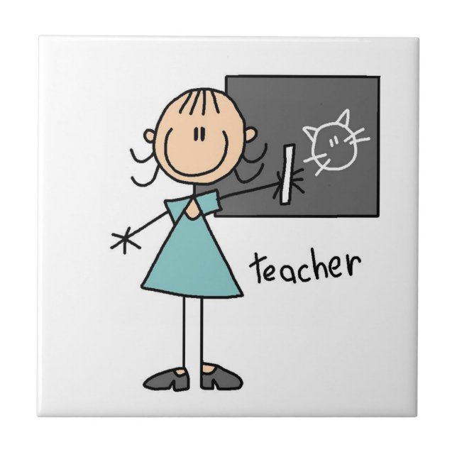Teacher Stick Figure Tile (Front)