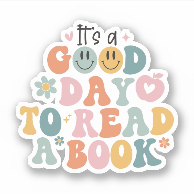 Teacher Stickers, It's a Good Day to Read a Book (Front)