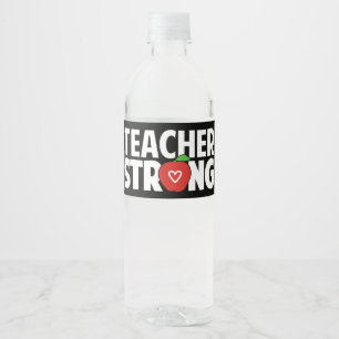 Teacher Strong Water Bottle Label