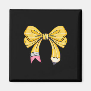 Teacher Student Coquette Bow Pencil First Day Back Magnet