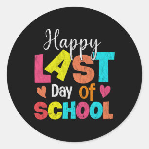 Teacher Student Graduation Happy Last Day Of Schoo Classic Round Sticker