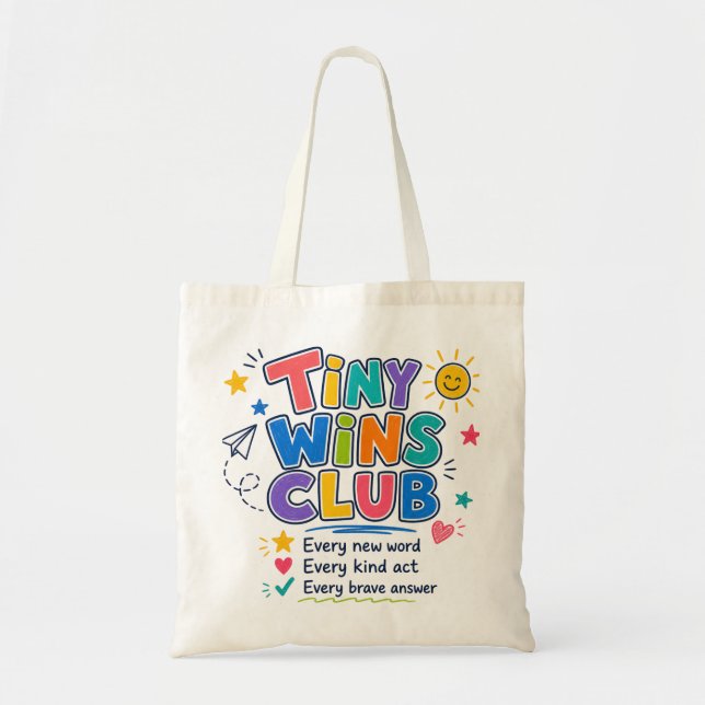 Teacher & Student Motivational Custom Gift Tote Bag (Front)