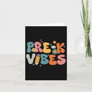Teacher Student Pre-k Vibes Pre Kindergarten Team Card