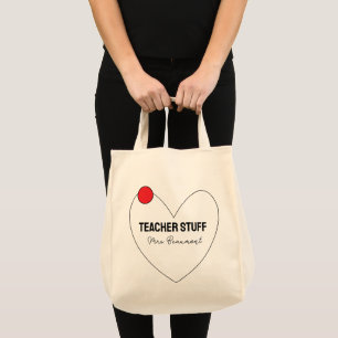 Teacher Stuff Teacher Name Teacher Appreciation Tote Bag