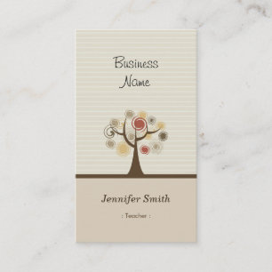 Teacher - Stylish Natural Theme Business Card