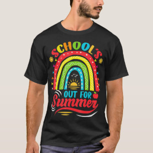 Teacher Summer Dress School's Out For Summer Rainb T-Shirt