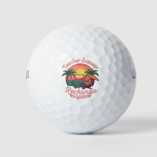 Teacher Summer Recharge Required Last Day School Golf Balls