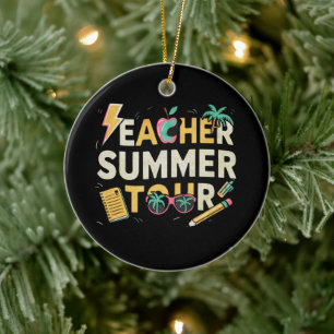 Teacher Summer Tour 2024 Last Day of School  Ceramic Tree Decoration