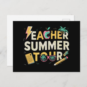 Teacher Summer Tour 2024 Last Day of School  Postcard