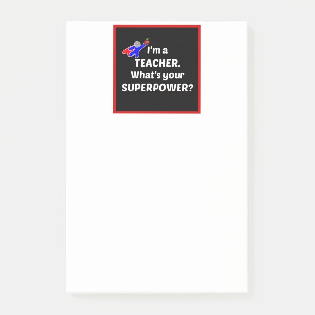 Teacher Super Power Post-it Notes (Front)