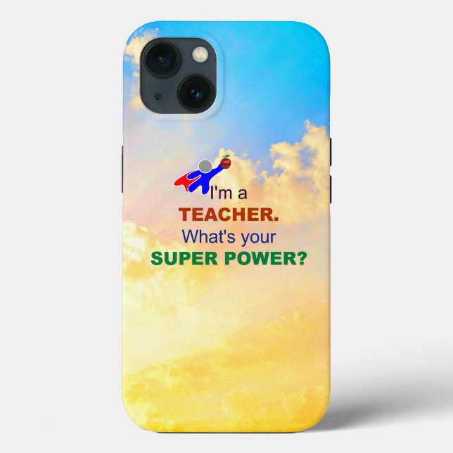 Teacher Superhero, popular design,  Case-Mate iPhone Case (Back)