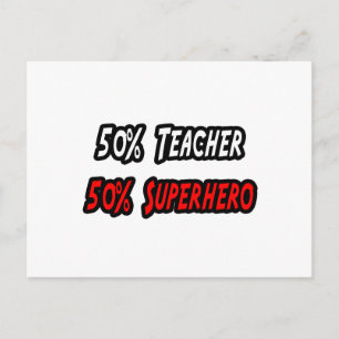 Teacher / Superhero Postcard