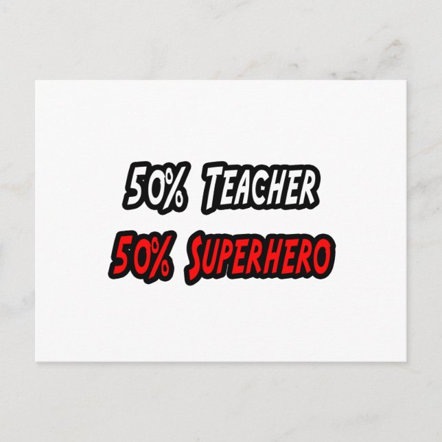 Teacher / Superhero Postcard (Front)
