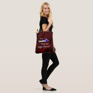 Teacher Superhero Tote Bag
