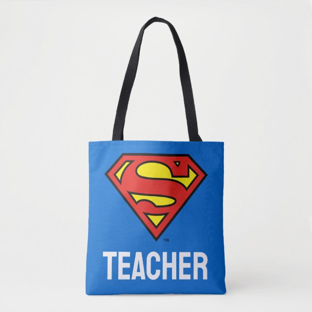 Teacher Superman S-Shield | Superman Logo Tote Bag (Front)