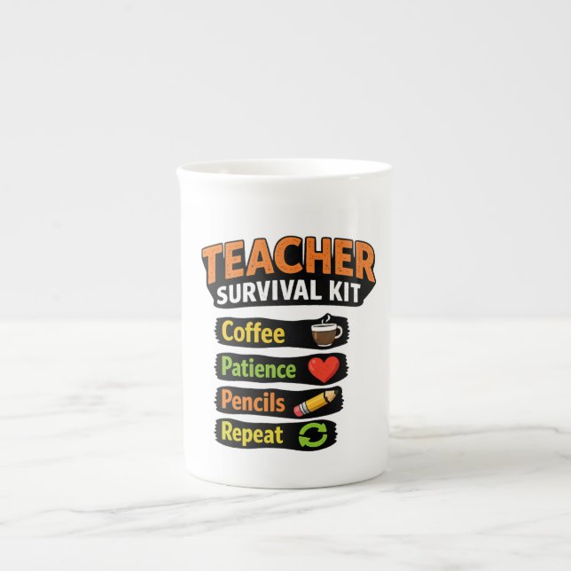 Teacher Survival Kit Coffee Mug (Front)