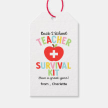Teacher Survival Kit Gift Tag , Printable Back to