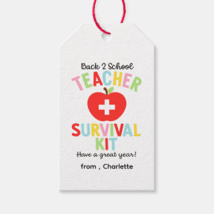 Teacher Survival Kit Gift Tag , Printable Back to