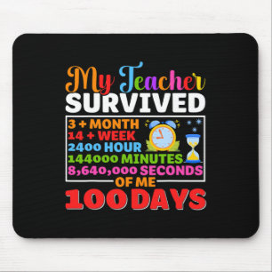 Teacher Survive 100 Days Of Me Fun 100 Day Of Scho Mouse Mat