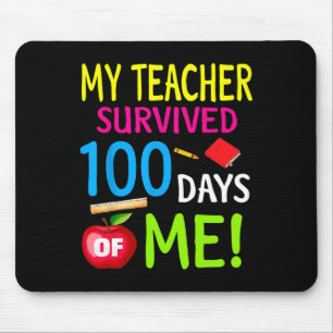 Teacher Survived 100 Days Of Me 100 School Days Mouse Mat