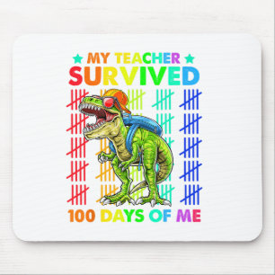 Teacher Survived 100 Days Of Me 100th Day School D Mouse Mat