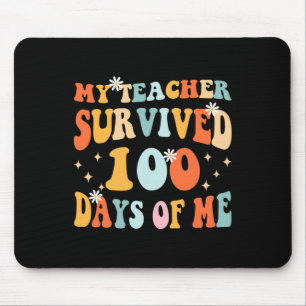 Teacher Survived 100 Days Of Me Fun 100 School Day Mouse Mat