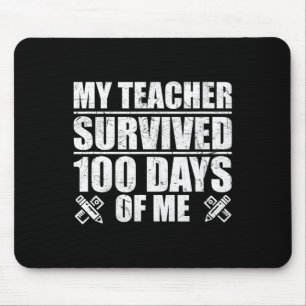 Teacher Survived 100 Days Of Me Fun Student Mouse Mat