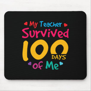 Teacher Survived 100 Days Of Me Mouse Mat