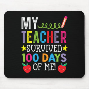 Teacher Survived 100 Days Of Me Student Pupil Mouse Mat