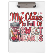 Teacher Sweet Heart Valentine's Clipboard