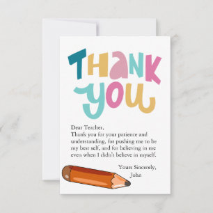 Teacher Sweet Treat Tag, Thank You Card