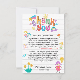 Teacher Sweet Treat Tag, Thank You Card