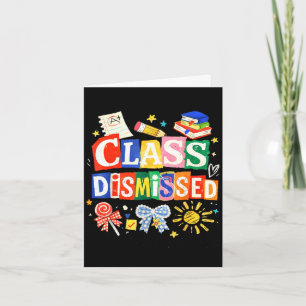Teacher teaching back to school coquette class card