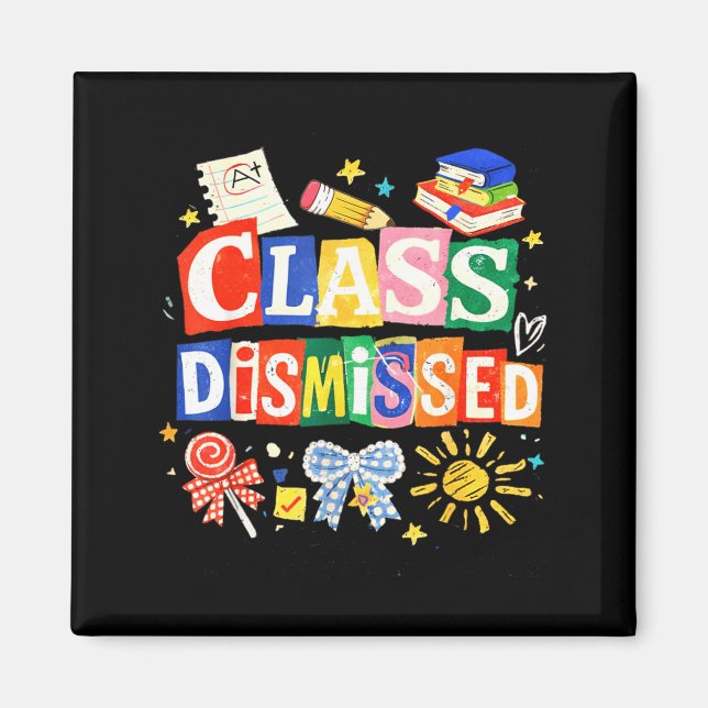 Teacher teaching back to school coquette class magnet (Front)