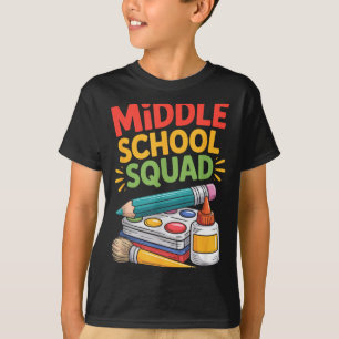 Teacher teaching kids educator middle school squad T-Shirt