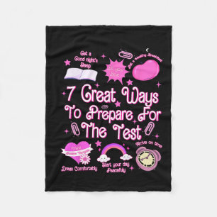 Teacher Test Day Motivational Teacher Starr Testin Fleece Blanket