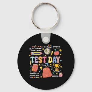 Teacher Test Day Motivational Teacher Starr Testin Key Ring