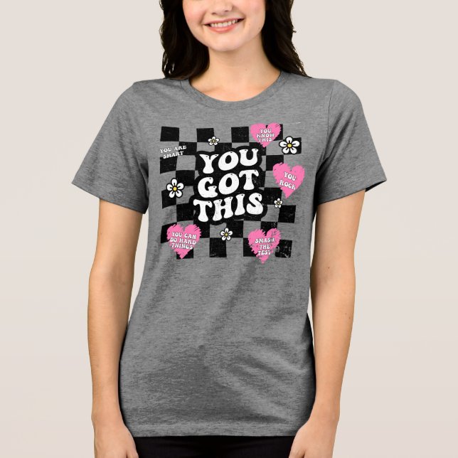 Teacher Test Day, State Testing, Teacher Testing Tri-Blend Shirt (Front)