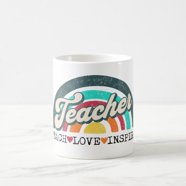 Teacher text design coffee mug (Center)