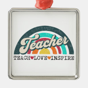 Teacher text design metal tree decoration