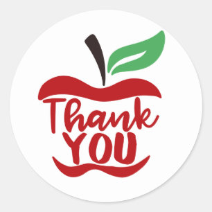Teacher Thank you apple sticker