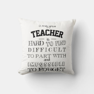 Teacher Thank you Appreciation Gift script Cushion
