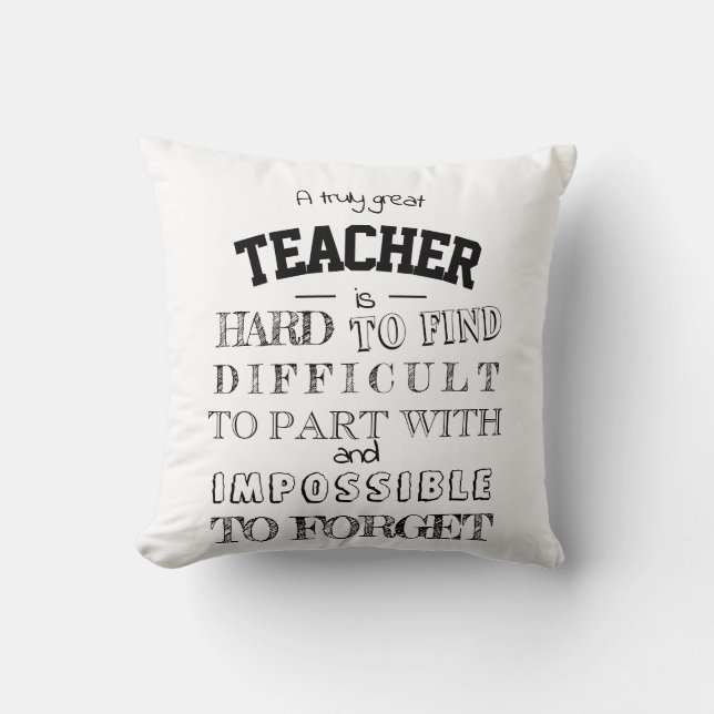 Teacher Thank you Appreciation Gift script Cushion (Front)
