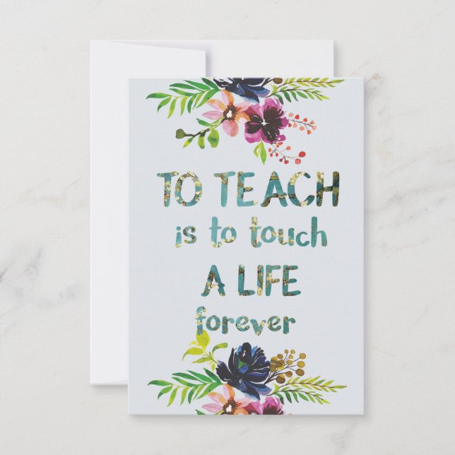 Teacher Thank you Back to school Quote Typography (Front)