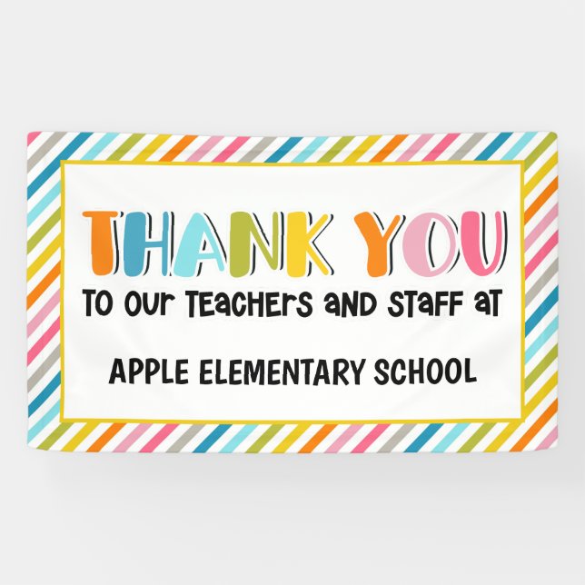 Teacher thank you banner  (Horizontal)